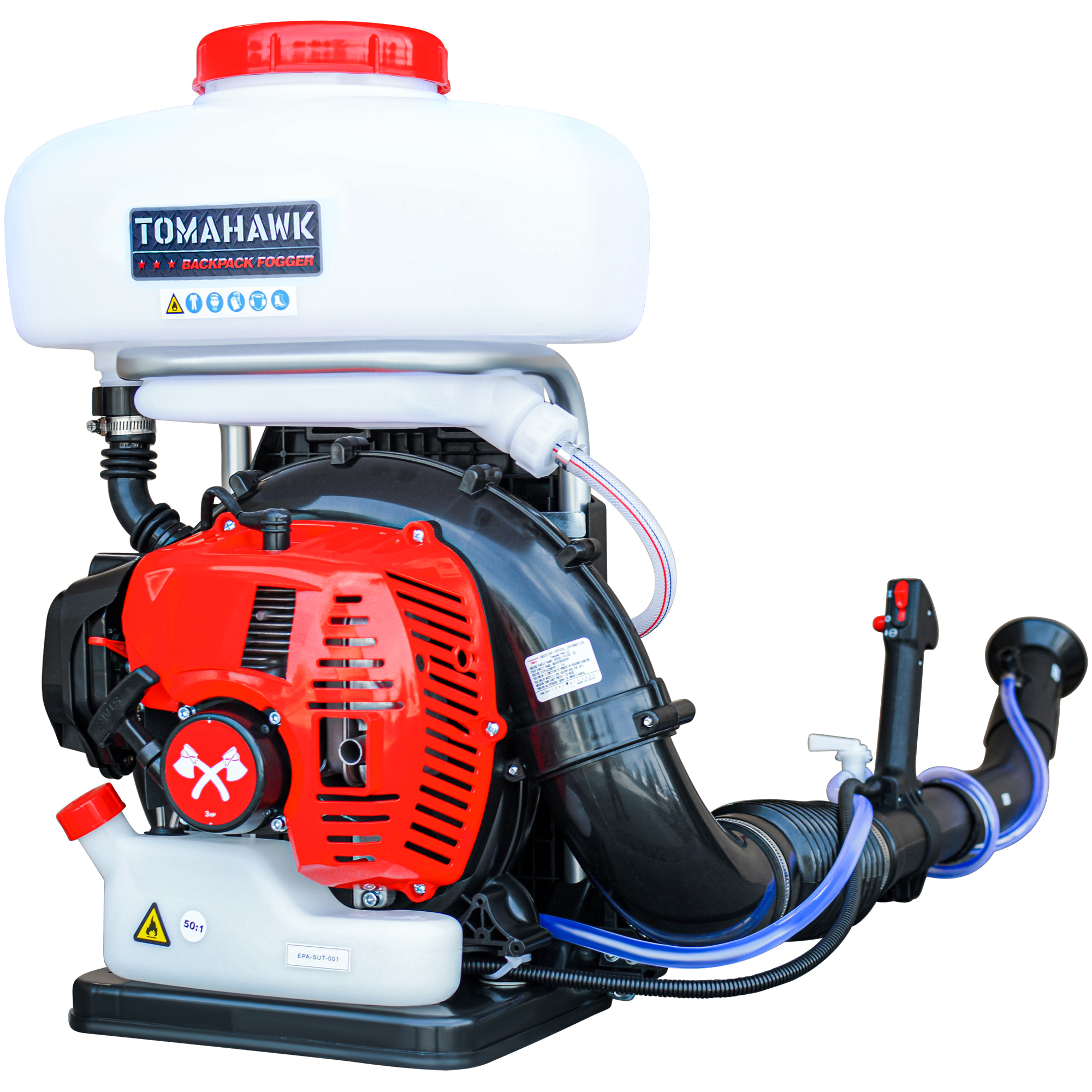 Tomahawk Backpack Mosquito Fogger Sprayer and Leaf Blower Combo - 3.7 Gal. Tank, 0.5 GPM Flow, 0 PSI, Model# TMD14-2